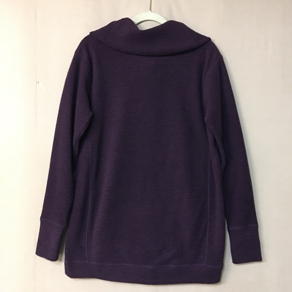 New Balance women’s Purple Cowl Neck Pull Over Sweater. Sz L - Picture 2 of 8